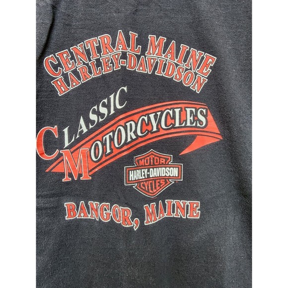 Harley Davidson Bangor, Maine Black T-Shirt Size XL Biker - Picture 4 of 4